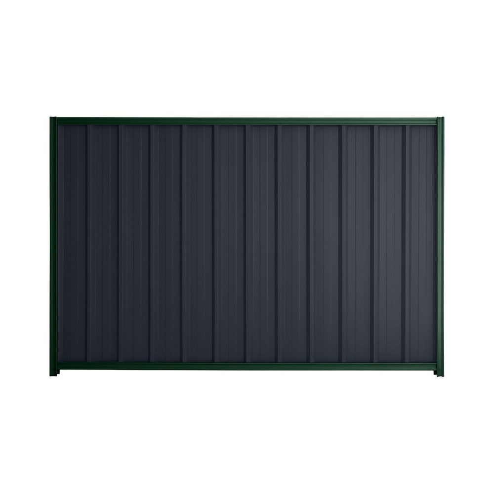 Good Neighbour® Superdek® 1800mm High Fence Panel Sheet: Dark Stone Post/Track: Caulfield Green