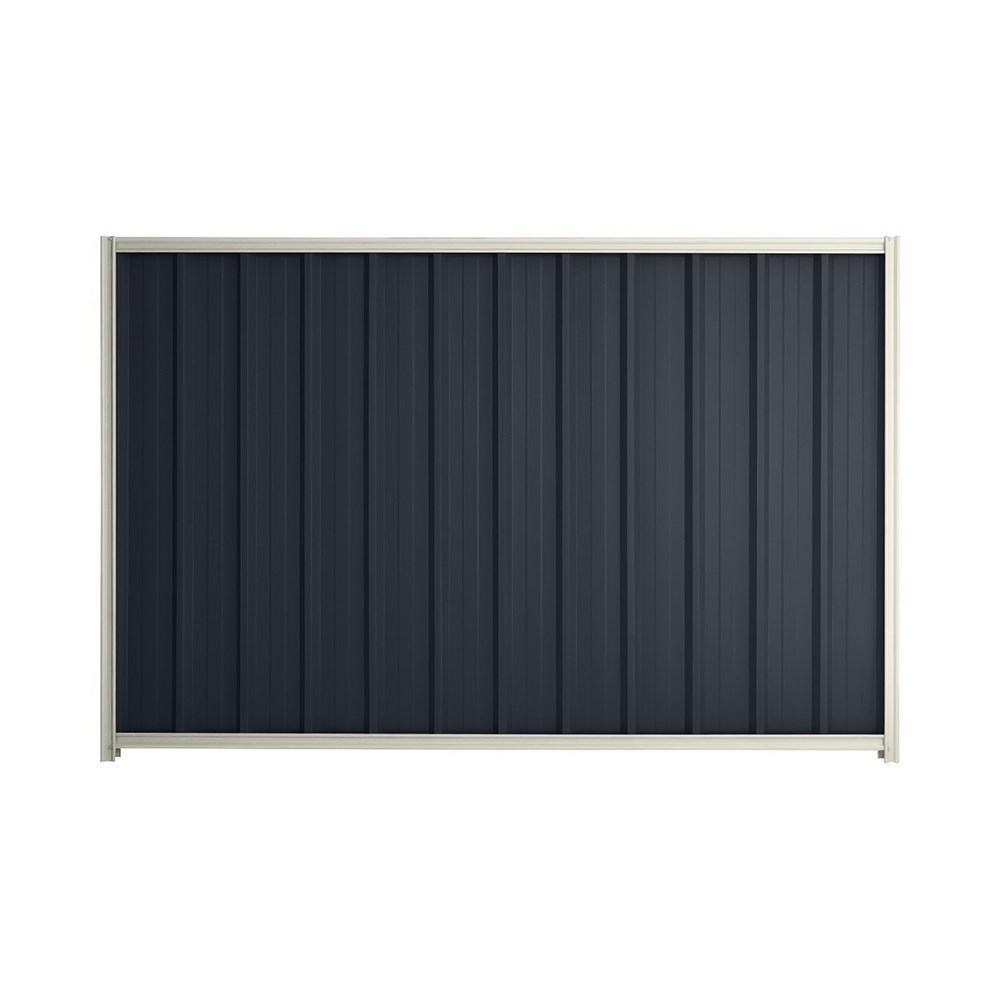 Good Neighbour® Superdek® 1800mm High Fence Panel Sheet: Dark Stone Post/Track: Off White