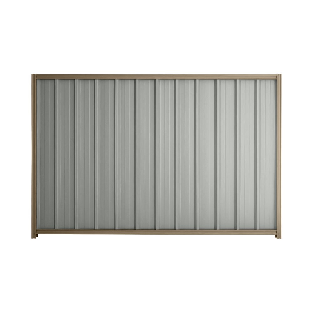 Good Neighbour® Superdek® 1800mm High Fence Panel Sheet: Gull Grey Post/Track: Beige