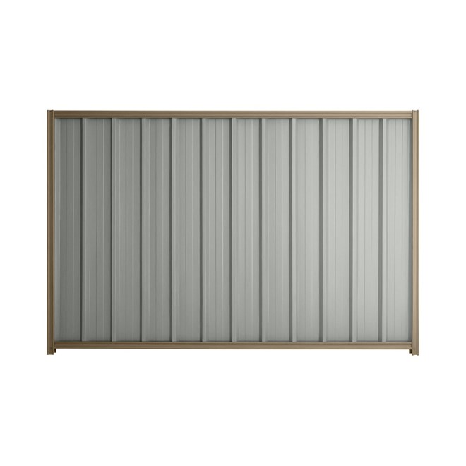Good Neighbour® Superdek® 1800mm High Fence Panel Sheet: Gull Grey Post/Track: Beige