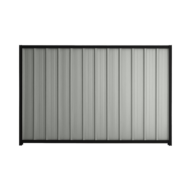 Good Neighbour® Superdek® 1800mm High Fence Panel Sheet: Gull Grey Post/Track: Ebony