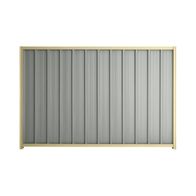 Good Neighbour® Superdek® 1800mm High Fence Panel Sheet: Gull Grey Post/Track: Primrose