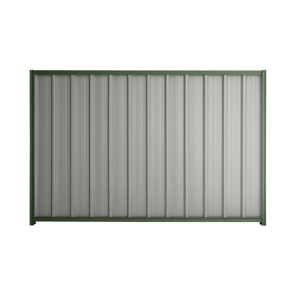 Good Neighbour® Superdek® 1800mm High Fence Panel Sheet: Gull Grey Post/Track: Rivergum