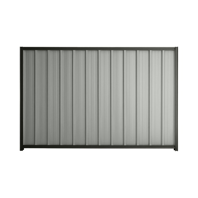 Good Neighbour® Superdek® 1800mm High Fence Panel Sheet: Gull Grey Post/Track: Slate Grey