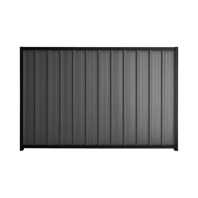 Good Neighbour® Superdek® 1800mm High Fence Panel Sheet: Granite Post/Track: Gun Metal Grey