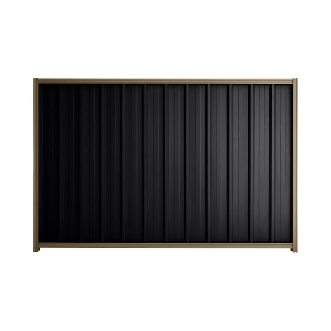 Good Neighbour® Superdek® 1800mm High Fence Panel Sheet: Gun Metal Grey Post/Track: Beige