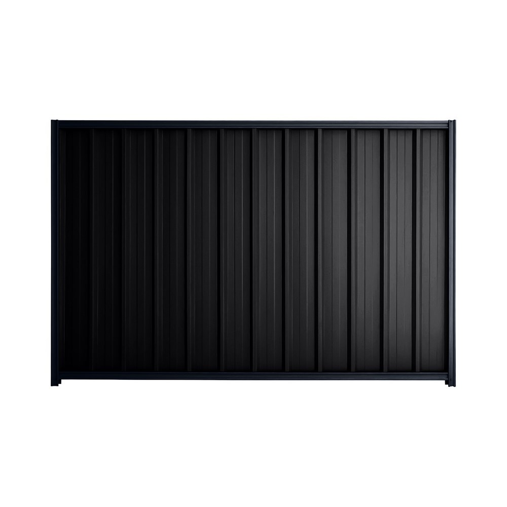 Good Neighbour® Superdek® 1800mm High Fence Panel Sheet: Gun Metal Grey Post/Track: Dark Stone