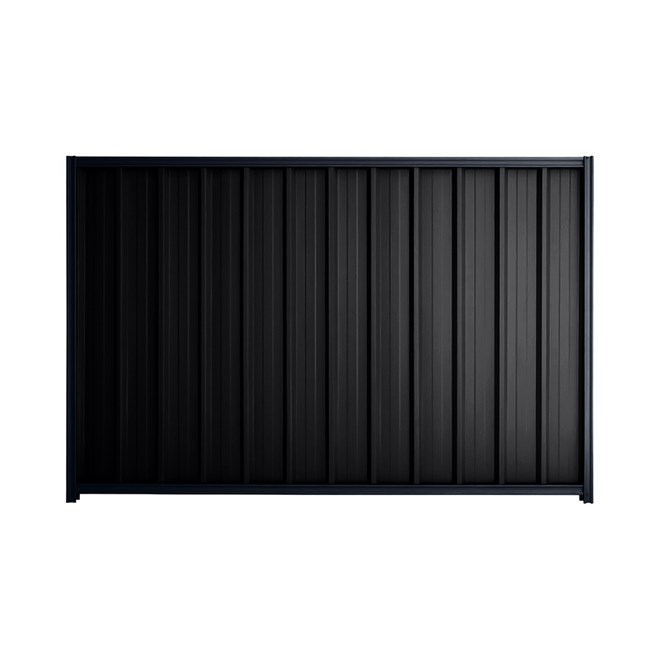 Good Neighbour® Superdek® 1800mm High Fence Panel Sheet: Gun Metal Grey Post/Track: Dark Stone