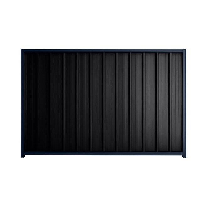 Good Neighbour® Superdek® 1800mm High Fence Panel Sheet: Gun Metal Grey Post/Track: Mountain Blue
