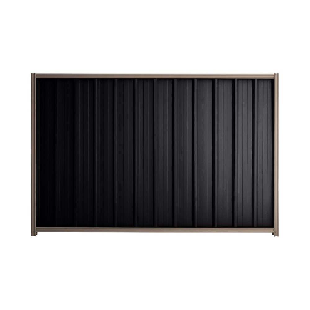 Good Neighbour® Superdek® 1800mm High Fence Panel Sheet: Gun Metal Grey Post/Track: Marsh