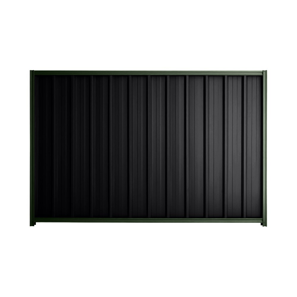 Good Neighbour® Superdek® 1800mm High Fence Panel Sheet: Gun Metal Grey Post/Track: Rivergum