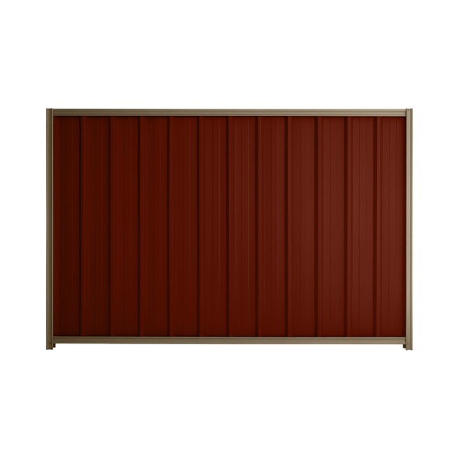 Good Neighbour® Superdek® 1800mm High Fence Panel Sheet: Heritage Red Post/Track: Beige