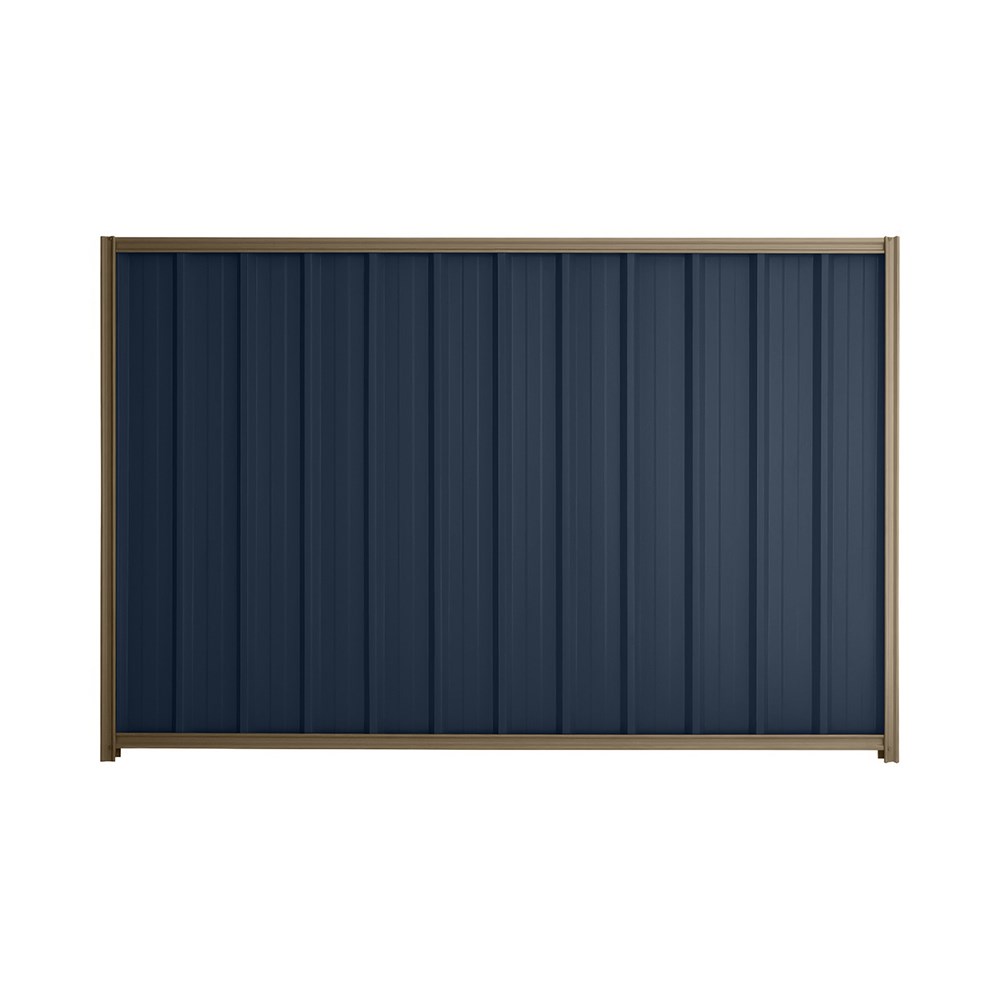 Good Neighbour® Superdek® 1800mm High Fence Panel Sheet: Mountain Blue Post/Track: Beige