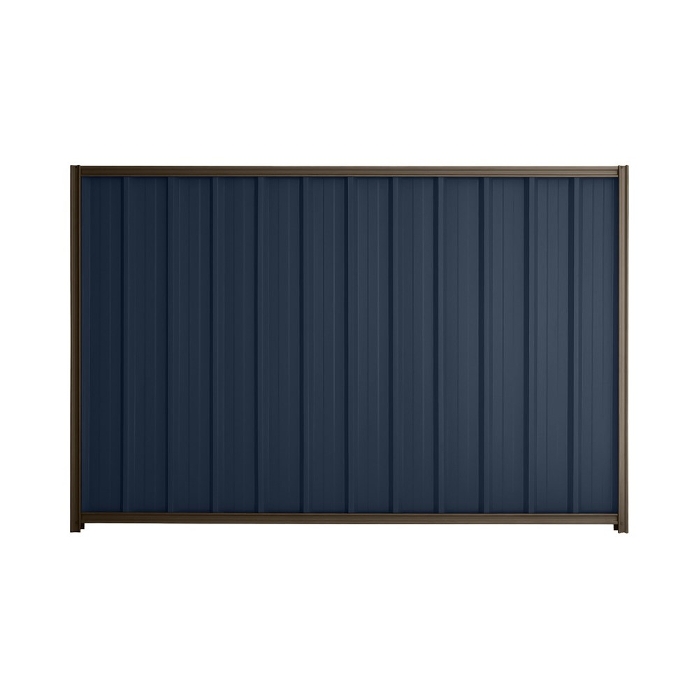 Good Neighbour® Superdek® 1800mm High Fence Panel Sheet: Mountain Blue Post/Track: Banyan Brown