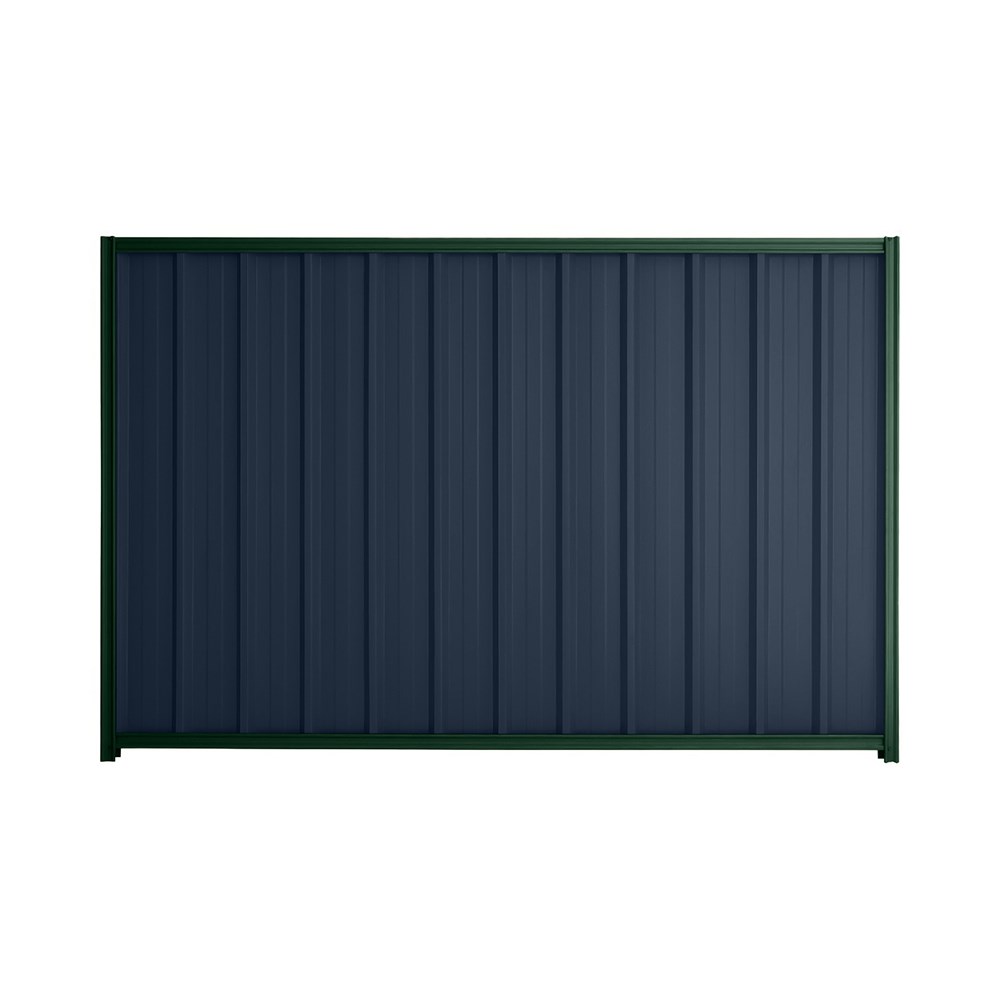 Good Neighbour® Superdek® 1800mm High Fence Panel Sheet: Mountain Blue Post/Track: Caulfield Green