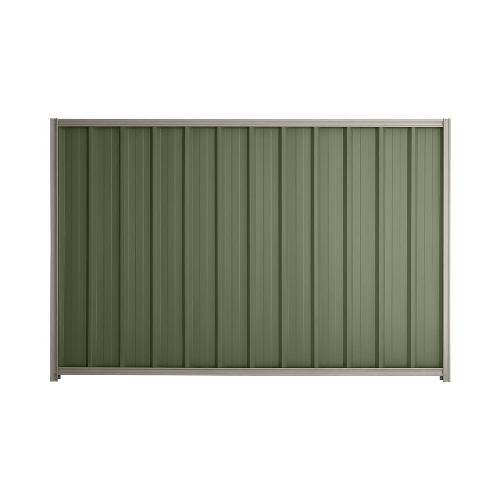 Good Neighbour® Superdek® 1800mm High Fence Panel Sheet: Mist Green Post/Track: Birch