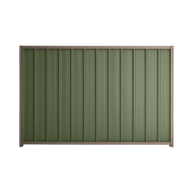 Good Neighbour® Superdek® 1800mm High Fence Panel Sheet: Mist Green Post/Track: Marsh