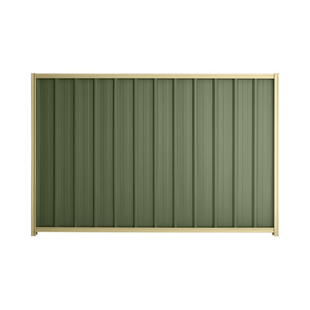 Good Neighbour® Superdek® 1800mm High Fence Panel Sheet: Mist Green Post/Track: Primrose