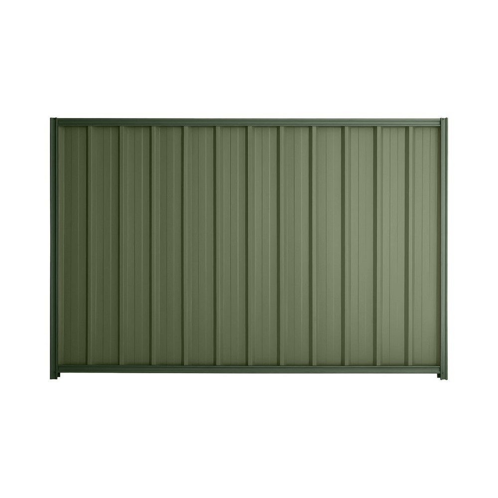 Good Neighbour® Superdek® 1800mm High Fence Panel Sheet: Mist Green Post/Track: Rivergum