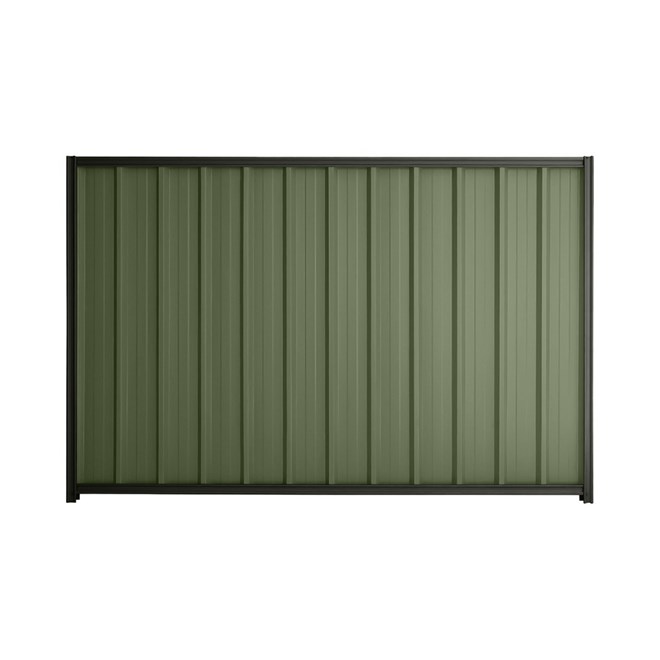 Good Neighbour® Superdek® 1800mm High Fence Panel Sheet: Mist Green Post/Track: Slate Grey