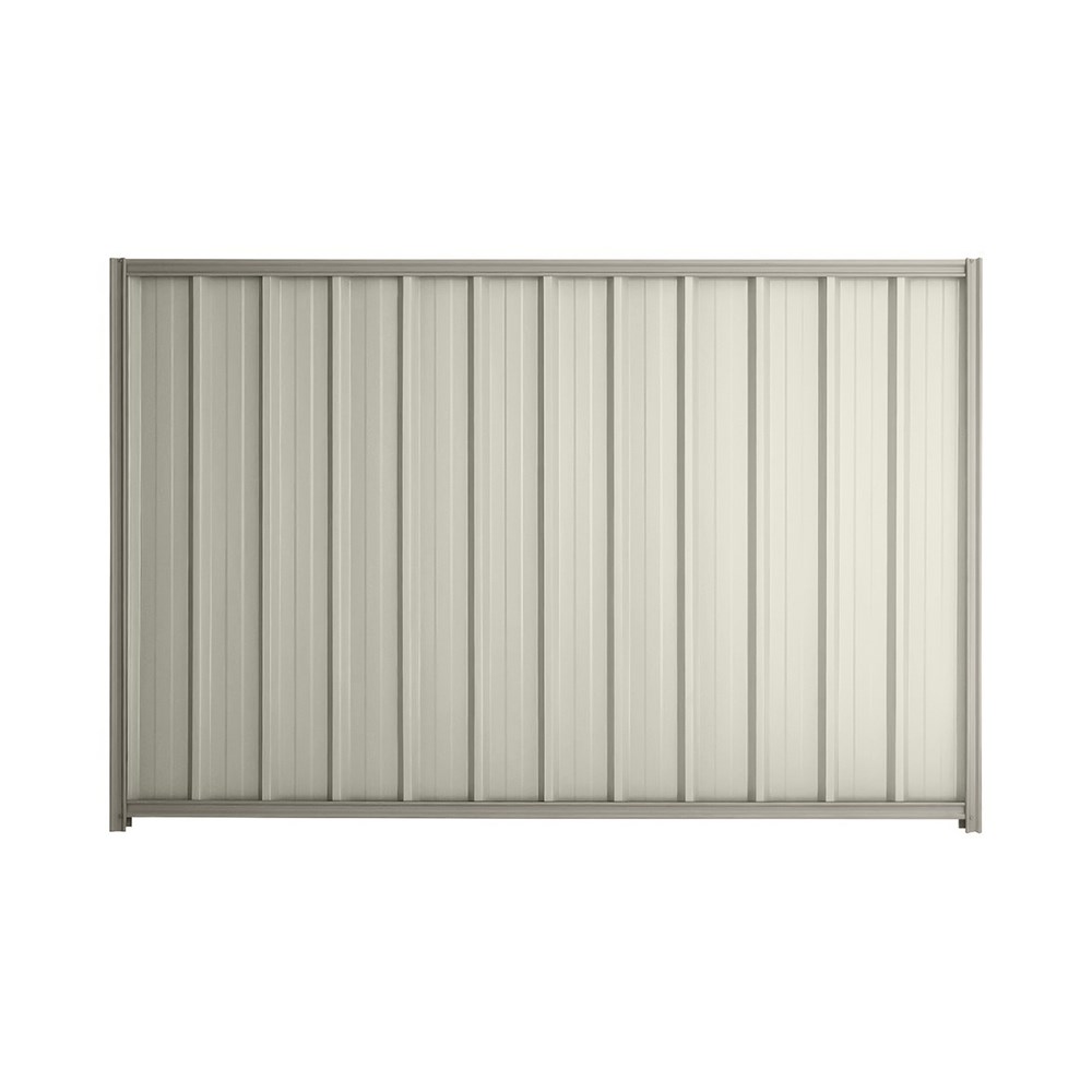 Good Neighbour® Superdek® 1800mm High Fence Panel Sheet: Off White Post/Track: Birch