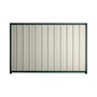 Good Neighbour® Superdek® 1800mm High Fence Panel Sheet: Off White Post/Track: Caulfield Green