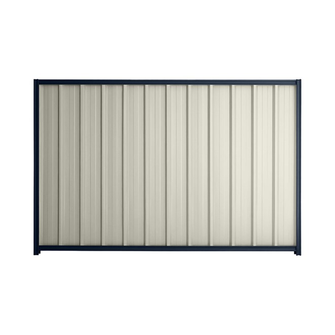 Good Neighbour® Superdek® 1800mm High Fence Panel Sheet: Off White Post/Track: Mountain Blue