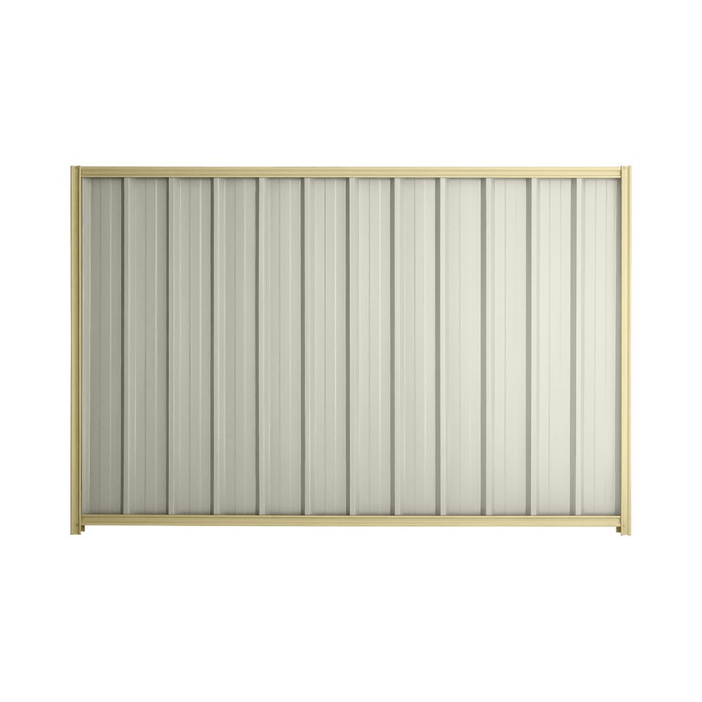 Good Neighbour® Superdek® 1800mm High Fence Panel Sheet: Off White Post/Track: Primrose