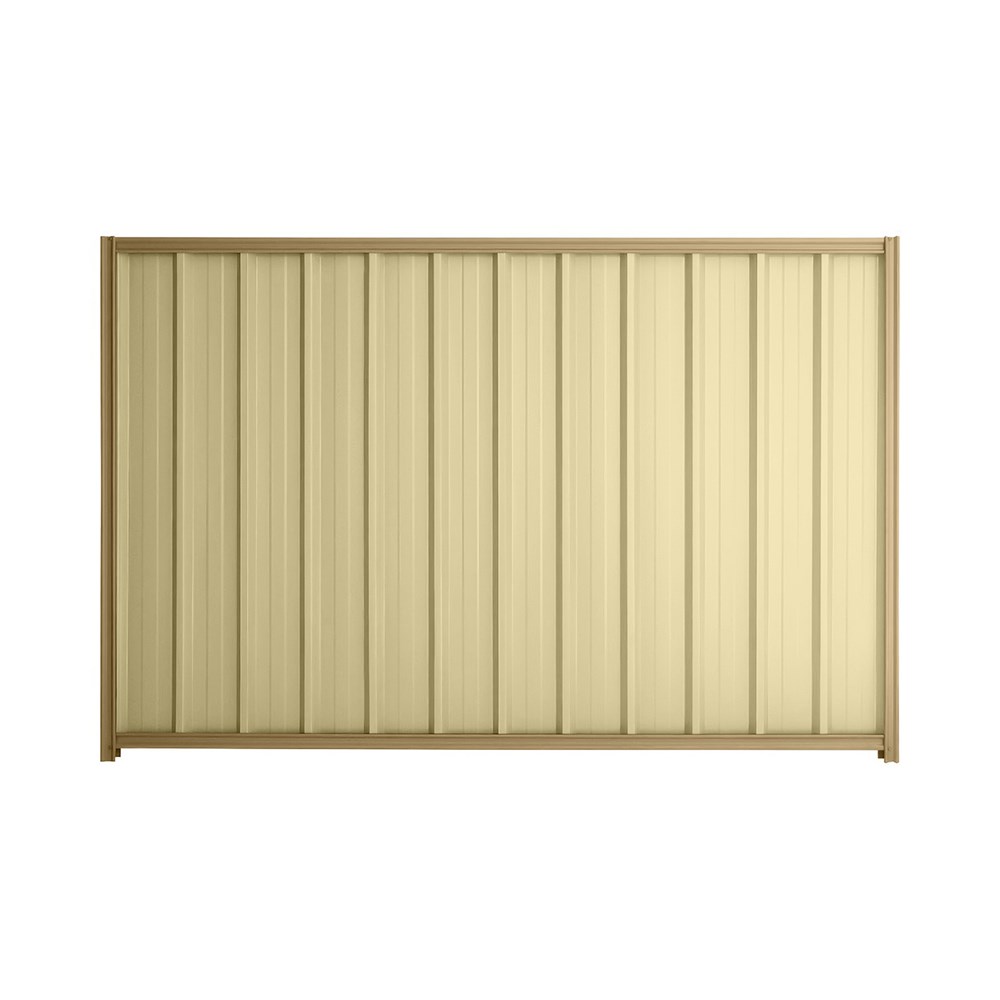 Good Neighbour® Superdek® 1800mm High Fence Panel Sheet: Primrose Post/Track: Wheat