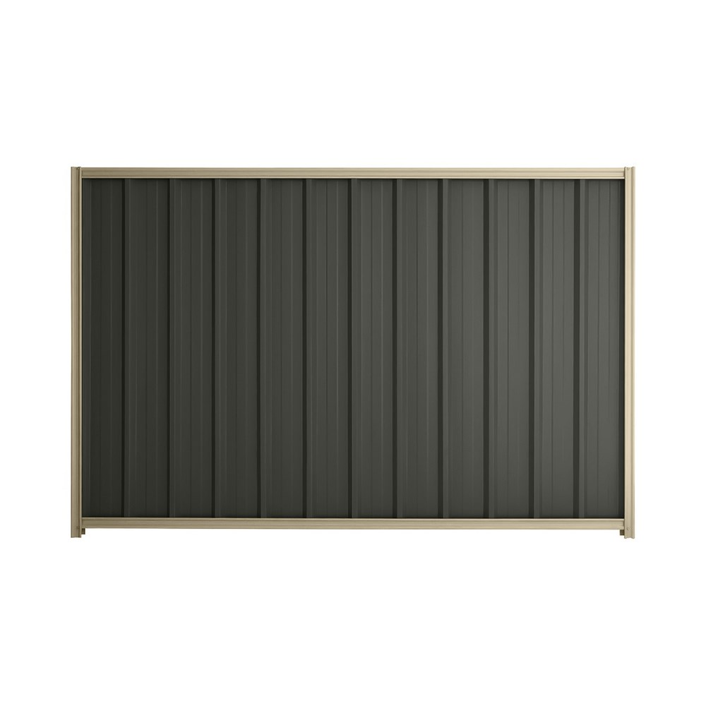 Good Neighbour® Superdek® 1800mm High Fence Panel Sheet: Slate Grey Post/Track: Merino