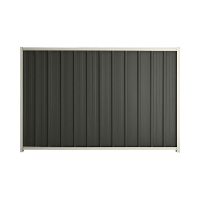 Good Neighbour® Superdek® 1800mm High Fence Panel Sheet: Slate Grey Post/Track: Off White