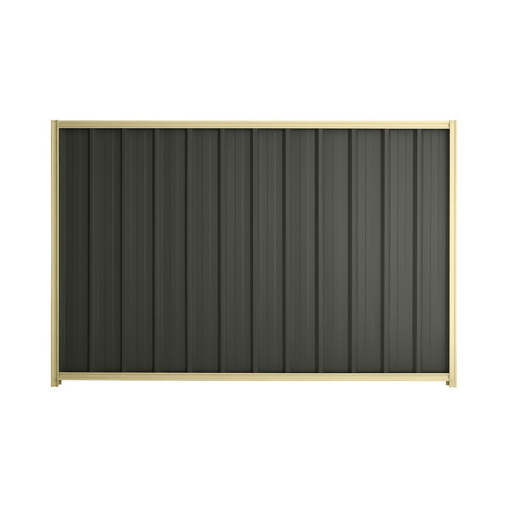 Good Neighbour® Superdek® 1800mm High Fence Panel Sheet: Slate Grey Post/Track: Primrose
