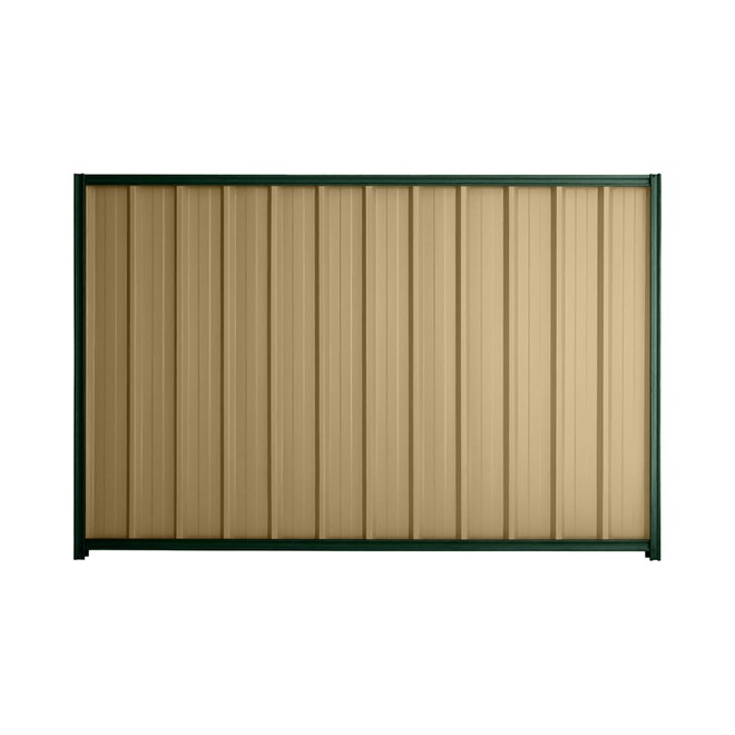 Good Neighbour® Superdek® 1800mm High Fence Panel Sheet: Wheat Post/Track: Caulfield Green