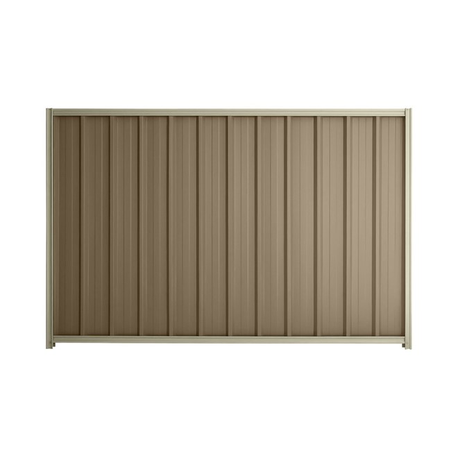 Good Neighbour® Superdek® 2100mm High Fence Panel Sheet: Beige Post/Track: Moss Vale Sand