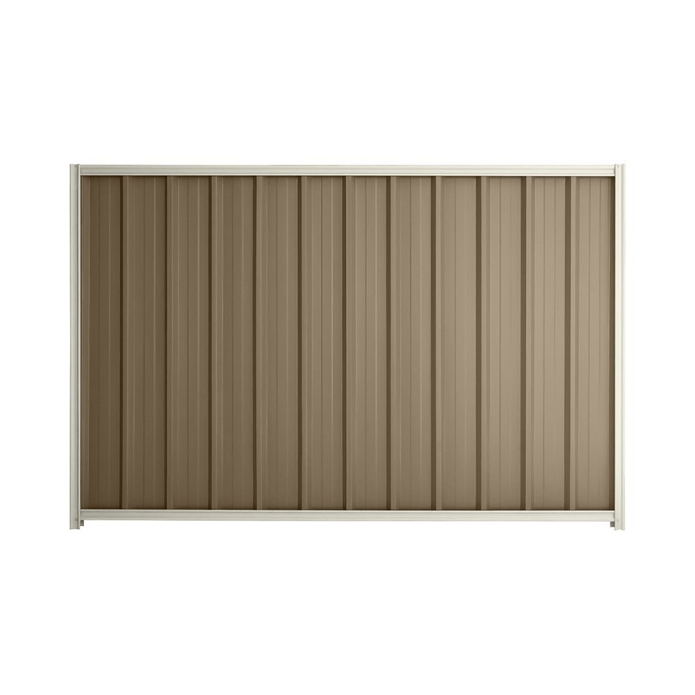 Good Neighbour® Superdek® 2100mm High Fence Panel Sheet: Beige Post/Track: Off White