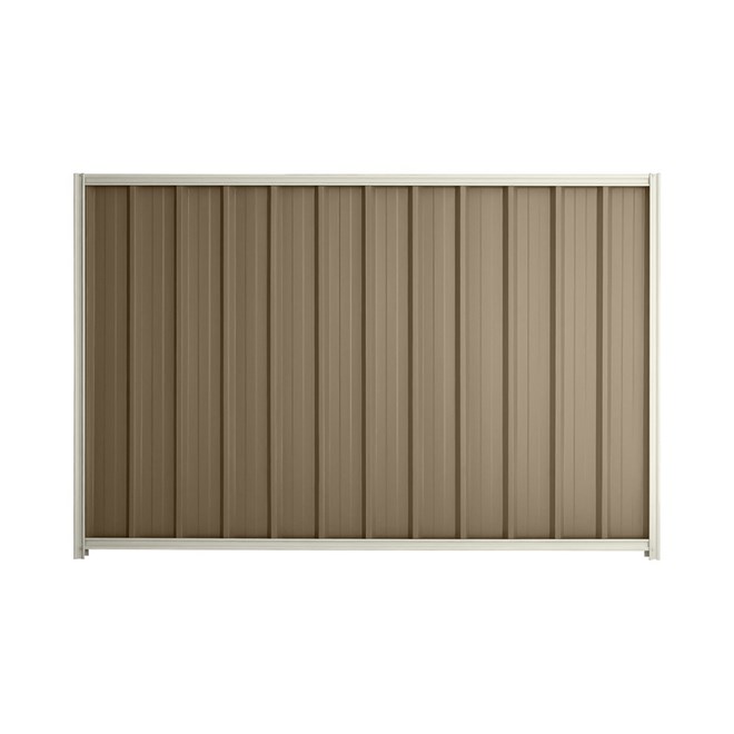Good Neighbour® Superdek® 2100mm High Fence Panel Sheet: Beige Post/Track: Off White
