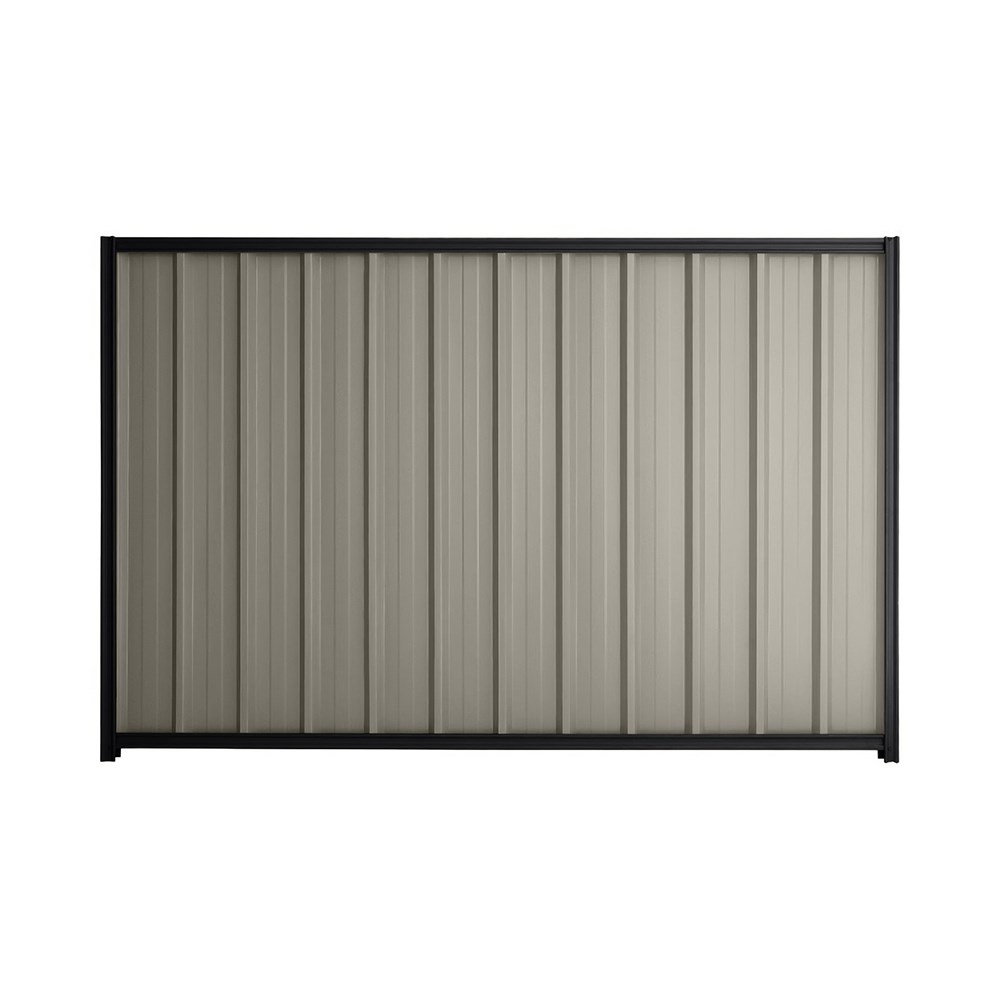 Good Neighbour® Superdek® 2100mm High Fence Panel Sheet: Birch Post/Track: Gun Metal Grey