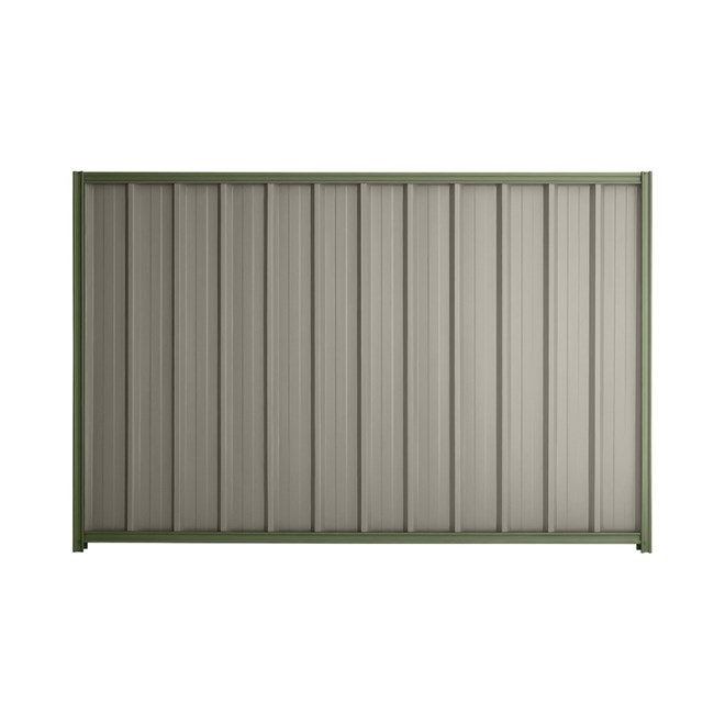 Good Neighbour® Superdek® 2100mm High Fence Panel Sheet: Birch Post/Track: Mist Green