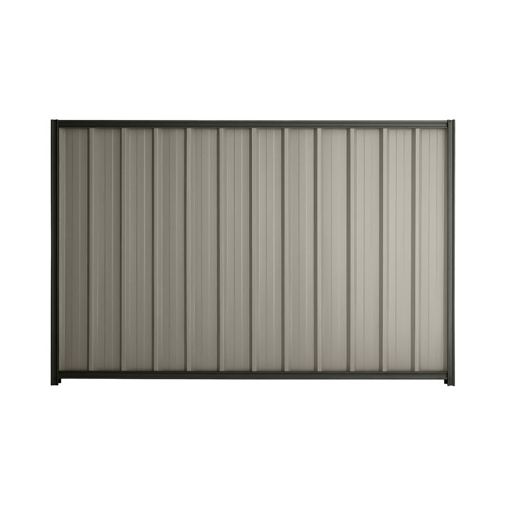 Good Neighbour® Superdek® 2100mm High Fence Panel Sheet: Birch Post/Track: Slate Grey
