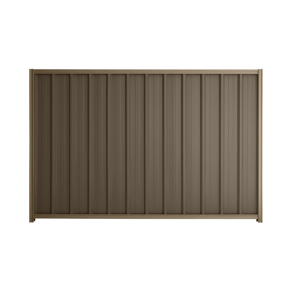 Good Neighbour® Superdek® 2100mm High Fence Panel Sheet: Banyan Brown Post/Track: Beige