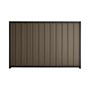 Good Neighbour® Superdek® 2100mm High Fence Panel Sheet: Banyan Brown Post/Track: Gun Metal Grey