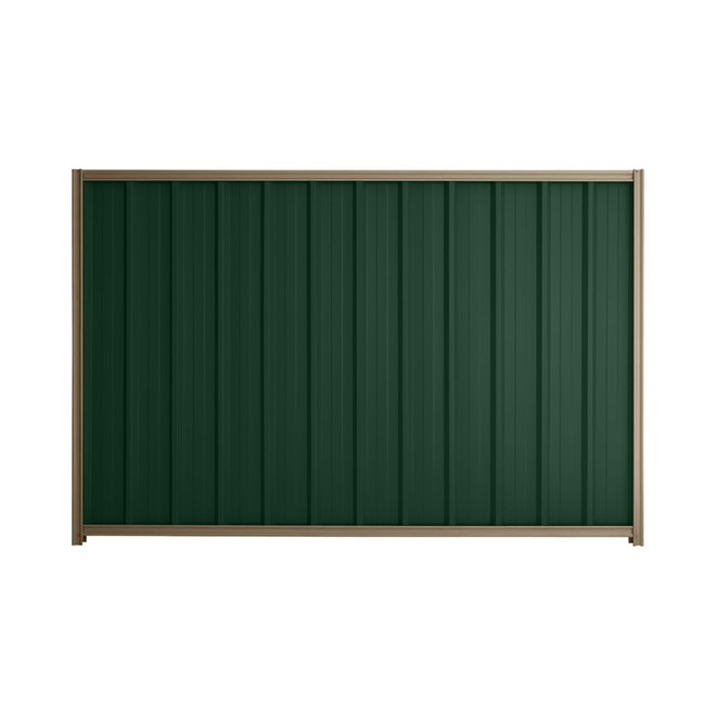 Good Neighbour® Superdek® 2100mm High Fence Panel Sheet: Caulfield Green Post/Track: Beige