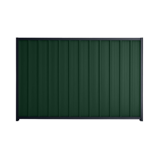 Good Neighbour® Superdek® 2100mm High Fence Panel Sheet: Caulfield Green Post/Track: Dark Stone