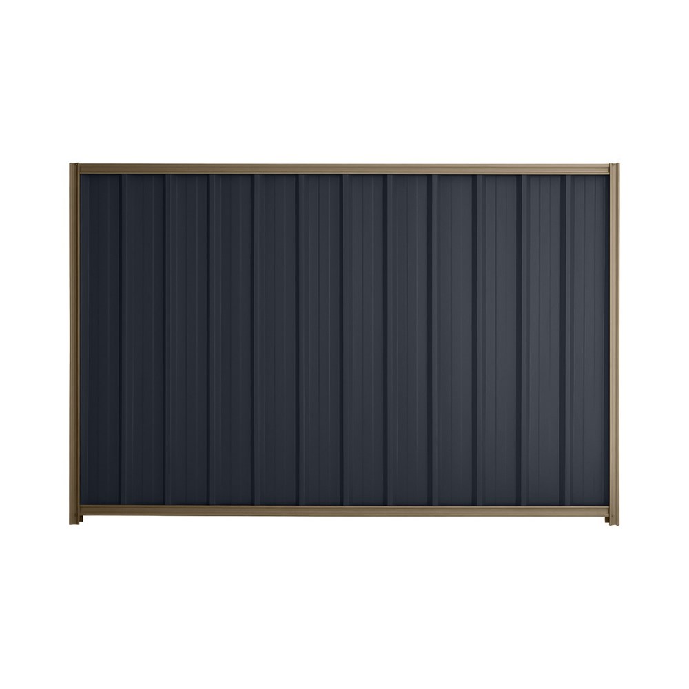Good Neighbour® Superdek® 2100mm High Fence Panel Sheet: Dark Stone Post/Track: Beige