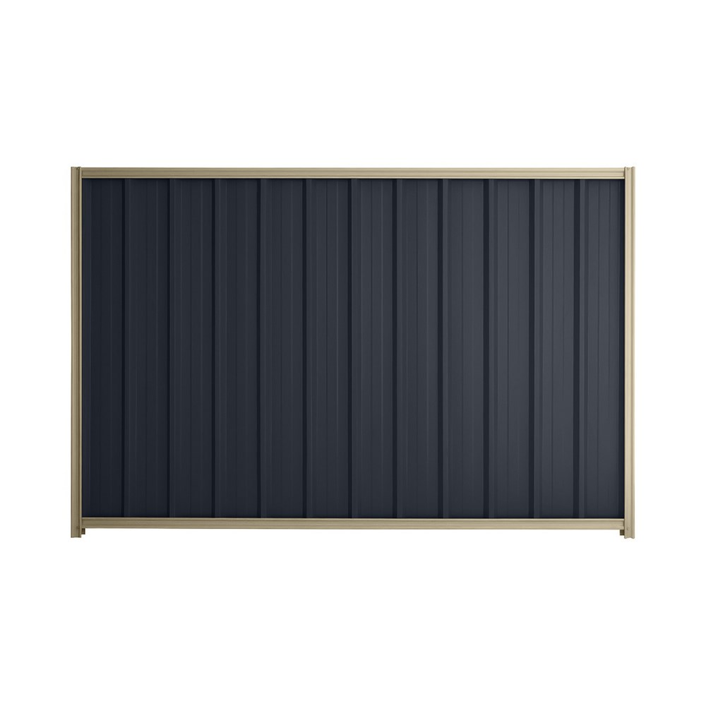 Good Neighbour® Superdek® 2100mm High Fence Panel Sheet: Dark Stone Post/Track: Merino
