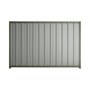 Good Neighbour® Superdek® 2100mm High Fence Panel Sheet: Gull Grey Post/Track: Mist Green