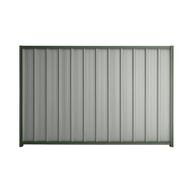 Good Neighbour® Superdek® 2100mm High Fence Panel Sheet: Gull Grey Post/Track: Rivergum