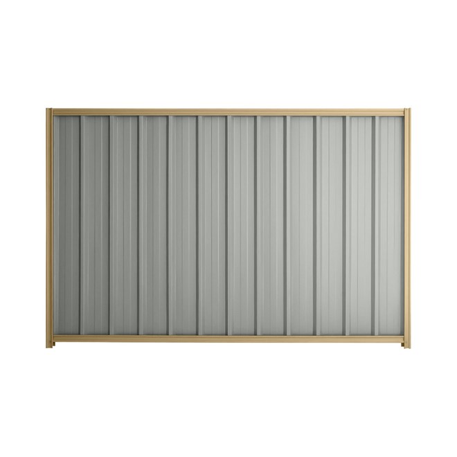 Good Neighbour® Superdek® 2100mm High Fence Panel Sheet: Gull Grey Post/Track: Wheat