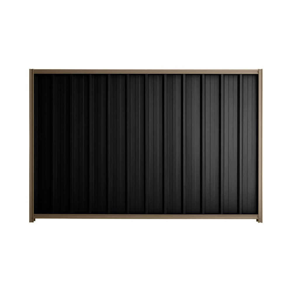 Good Neighbour® Superdek® 2100mm High Fence Panel Sheet: Gun Metal Grey Post/Track: Beige
