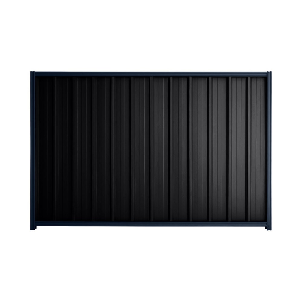 Good Neighbour® Superdek® 2100mm High Fence Panel Sheet: Gun Metal Grey Post/Track: Mountain Blue